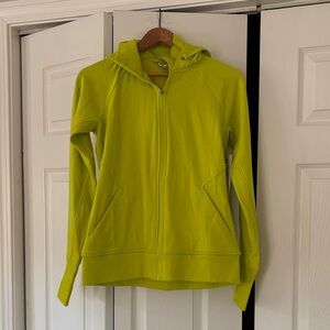 Athleta Triumph Chartreuse Zip-Up Jacket hoodie